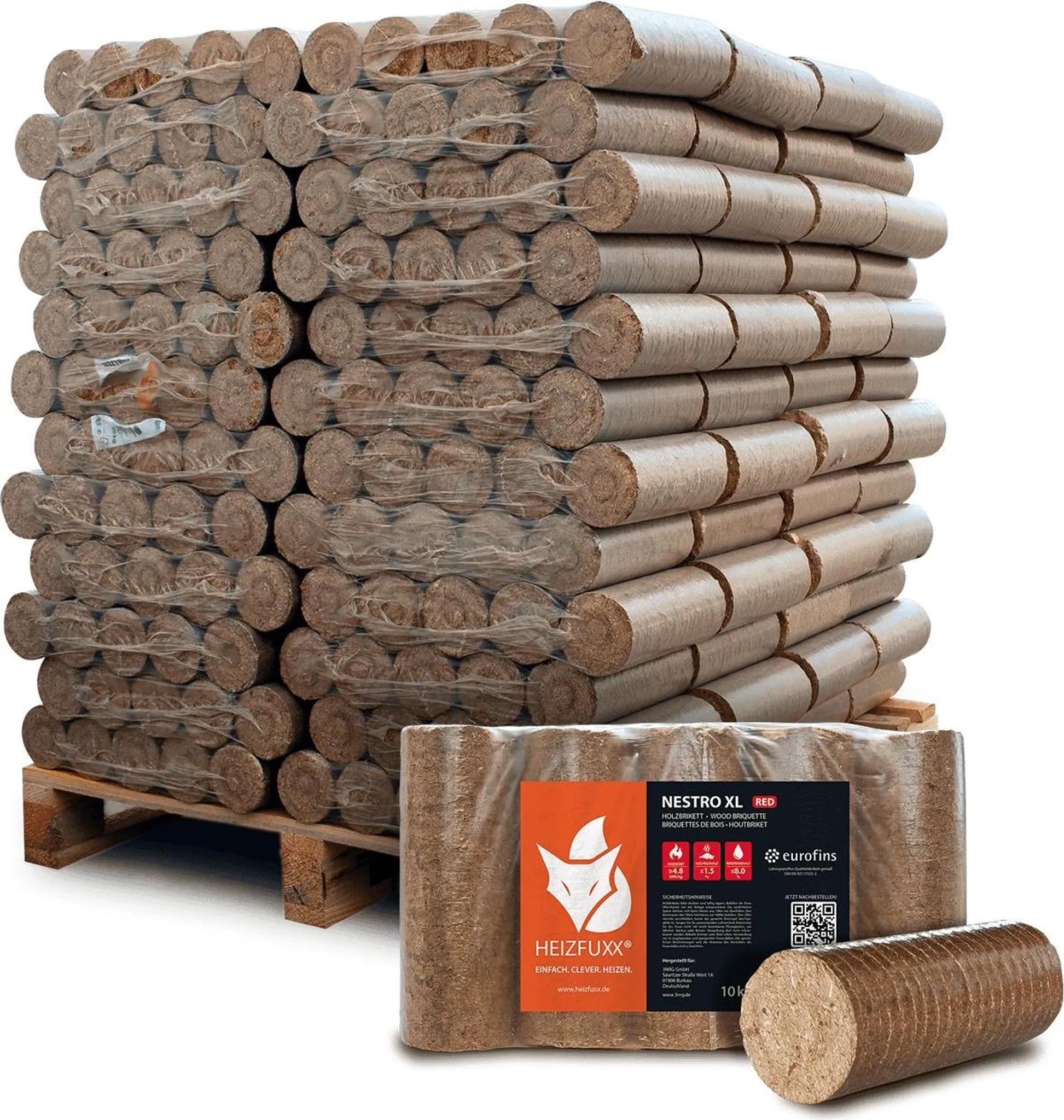 27f8eb303cf79fc4785dbd76d2396018.webp HEIZFUXX Nestro XL Red Hartholzbriketts 960 kg (96 x 10 kg) – Image 1