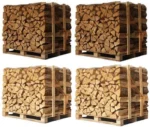 4 x Paletten (2 x Weißeiche + 2 x Buche/Hainbuche) – 40cm-Scheite