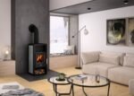 Justus Texas V 6 kW Stahl Schwarz/Keramik Grau – Eleganter Kaminofen mit Dauerbrandfunktion – Image 6