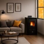 Sannover Anita 7,6 kW Schwarz – Programmierbarer Pelletofen mit hoher Effizienz – Image 3