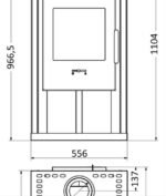 Wamsler Yuna Kaminofen 6 kW Stahl Naturstein – Image 9